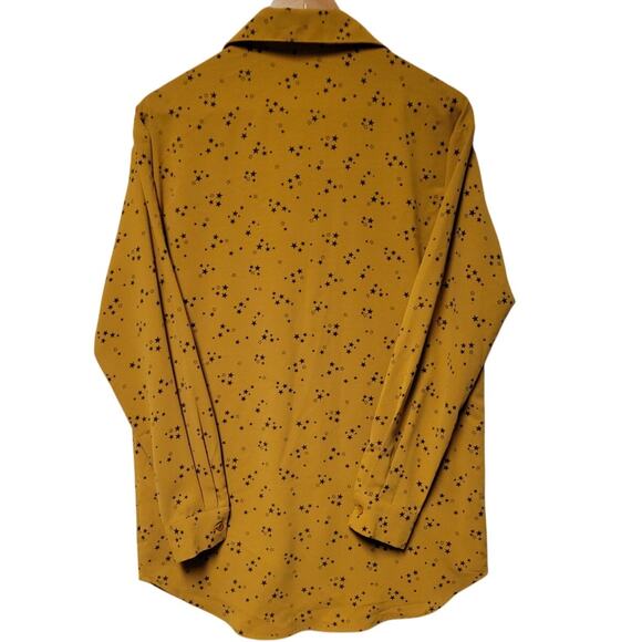 Nasty Gal Movie Star Oversized Shirt Celestial Stars Transitional Festival Sz S - Picture 2 of 7